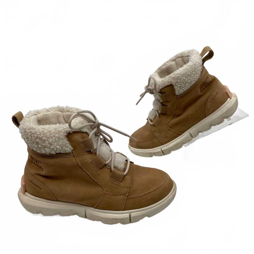 Sorel Tan White Ankle Boots | Womens 5.5